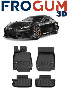 Lexus Rc200, Sedan, Din 2014 - Prezent , Set Covorase Auto Tip Tavita Premium 3D, din cauciuc accesorii pentru autoturismul tau - masina v170001