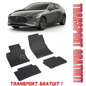 Mazda 3 IV, Sedan, fabricat din 03.2019 - Prezent, set covorase auto dedicate, din cauciuc 100% Premium - Transport Gratuit