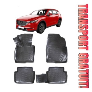 Mazda CX-5 II 2017-2025 Set 4 covorase auto din cauciuc tip tavita premium line 3D