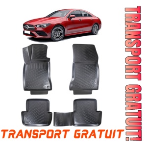 Mercedes CLA I (C117) 2013-2019 Set 4 covorase auto din cauciuc tip tavita premium line 3D