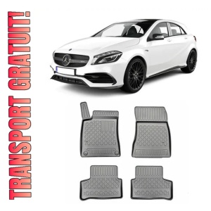 Mercedes Clasa A W177, Hatchback, Din 05.2018 - Prezent , Set Covorase Auto Tip Tavita Premium 3D, din cauciuc