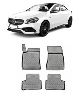 Mercedes Clasa A W177, Sedan, Din 09.2018 - Prezent , Set Covorase Auto Tip Tavita Premium 3D, din cauciuc accesorii pentru autoturismul tau - masina v169813