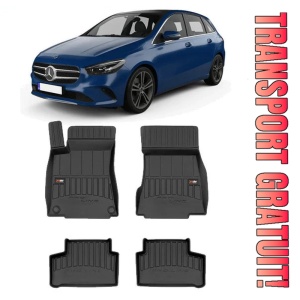 Mercedes Clasa B W247, Van, Din 01.2019 - Prezent , Set Covorase Auto Tip Tavita Premium 3D, din cauciuc