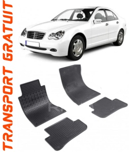 Mercedes Clasa C W203, Sedan, fabricat din 2001 - 03.2007, set covorase auto dedicate, din cauciuc 100% Premium accesorii pentru autoturismul tau - masina v157081