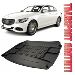 Mercedes clasa C W205 Sedan din 03.2014 - 11.2020, Tavita Pentru Portbagaj Lux Premium Dedicata, Bancheta Rabatabila *5