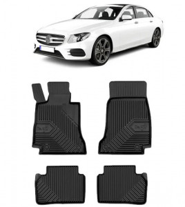 Mercedes E-Class W213 Din 11.2016 - Prezent, Combi , Set Covorase Auto Tip Tavita Premium 3D, din cauciuc accesorii pentru autoturismul tau - masina v165286