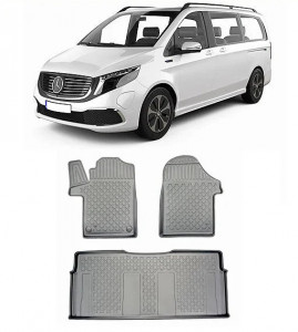 Mercedes Eqv, Van, Din 10.2020 - Prezent , Set Covorase Auto Tip Tavita Premium 3D, din cauciuc accesorii pentru autoturismul tau - masina v172829