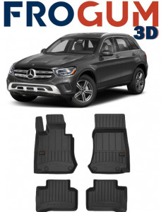 Mercedes Glc X253, Suv, Din 09.2015 - Prezent , Set Covorase Auto Tip Tavita Premium 3D, din cauciuc accesorii pentru autoturismul tau - masina v174631