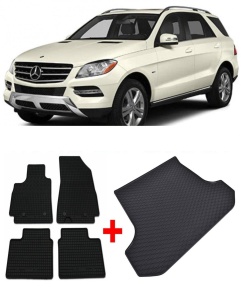 Mercedes ML Set Covorase + tavita portbagaj auto Mercedes ML W166 fabricatie 11.2011 - 05.2015, caroserie suv - Img 2
