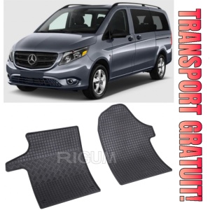 Mercedes Vito set covorase auto dedicate, din cauciuc dedicate Mercedes Vito W447 fabricatie 10.2014 - prezent, caroserie van, 2-3 locuri