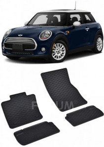Mini Cooper III S fabricat din 10.2014 - Prezent, Hatchback, set covorase auto dedicate, din cauciuc 100% Premium accesorii pentru autoturismul tau - masina v152516