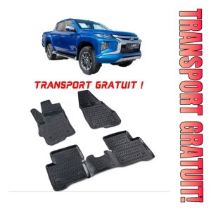 Mitsubishi L200 2019 - Prezent Set 4 covorase auto din cauciuc tip tavita premium line 3D - Transport Gratuit!