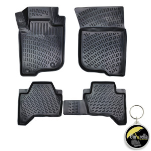 Mitsubishi L200 II 2015-2019 Set 4 covorase auto din cauciuc tip tavita premium line 3D accesorii pentru autoturismul tau - masina v242751