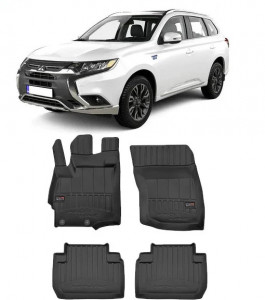 Mitsubishi Outlander III, Suv, Din 09.2012 - Prezent , Set Covorase Auto Tip Tavita Premium 3D, din cauciuc accesorii pentru autoturismul tau - masina v171501