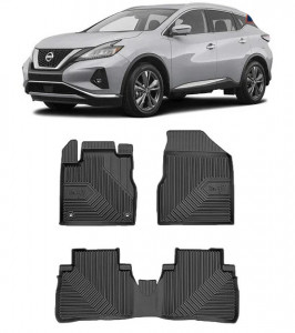 Nissan Murano I Z50 Din 2002 - 2007, Suv , Set Covorase Auto Tip Tavita Premium 3D, din cauciuc accesorii pentru autoturismul tau - masina v163920