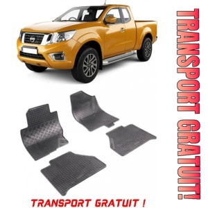 Nissan Navara, Pick-Up, fabricat din 2010 - 2015, Dubla Cabina, set covorase auto dedicate, din cauciuc 100% Premium - Transport Gratuit