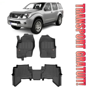 Nissan Pathfinder Din 2005 - 2013, Suv , Set Covorase Auto Tip Tavita Premium 3D, din cauciuc