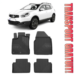 Nissan Qashqai I Din 02.2007 - 01.2014, Suv, Nu Corespunde Modelului Tekna , Set Covorase Auto Tip Tavita Premium 3D, din cauciuc