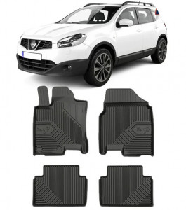 Nissan Qashqai I Din 02.2007 - 01.2014, Suv , Set Covorase Auto Tip Tavita Premium 3D, din cauciuc accesorii pentru autoturismul tau - masina v165943