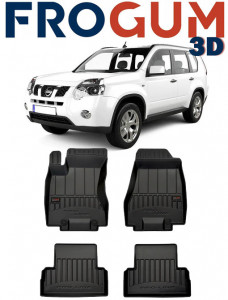 Nissan X-Trail T31 Din 2008 - 2013 , Set Covorase Auto Tip Tavita Premium 3D, din cauciuc accesorii pentru autoturismul tau - masina v169598