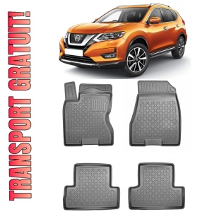 Nissan X-Trail T32, Suv, Din 08.2014 - Prezent , Set Covorase Auto Tip Tavita Premium 3D, din cauciuc