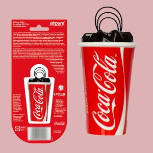 Odorizant Auto 3D Coca Cola Original, Tip Pahar, Oglinda Retrovizoare, Parfum Intens și Persistent, Design Realist, Vegan Friendly - Img 2