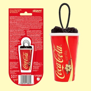 Odorizant Auto 3D Coca Cola Vanilie, Tip Pahar, Oglinda Retrovizoare, Parfum Intens și Persistent, Design Realist, Vegan Friendly - Img 2