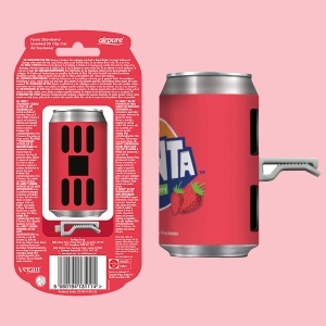 Odorizant Auto 3D Fanta Capsuni, Tip Doza, Clip Ventilatie, Parfum Intens și Persistent, Design Realist, Vegan Friendly - Img 3