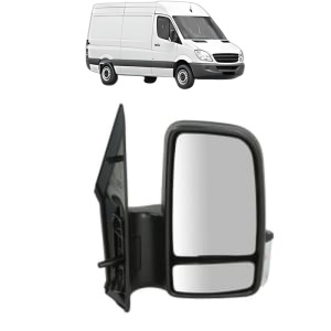 Oglinda Dreapta MERCEDES-BENZ SPRINTER 3,5-t Van (B906) din 2006 - 2018, Auto, Reglaj manual, Completa - Img 2