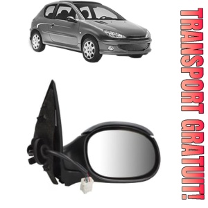 Oglinda Dreapta PEUGEOT 206 Hatchback (2A/C) din 1998 - 2012, Auto, Reglaj electric, Completa