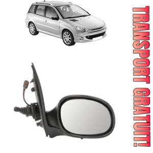Oglinda Dreapta PEUGEOT 206 SW (2E/K) din 2002 - 2008, Auto, Reglaj mecanic, Completa