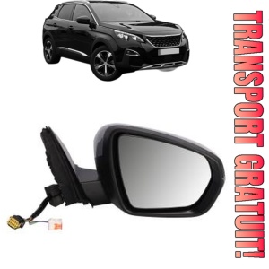 Oglinda Dreapta PEUGEOT 3008 II SUV (MC_, MR_, MJ_, M4_) din 2016 - 2023, Auto, Reglaj electric, Completa