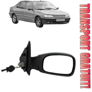 Oglinda Dreapta PEUGEOT 306 (7B, N3, N5) din 1994 - 2001, Auto, Reglaj mecanic, Completa