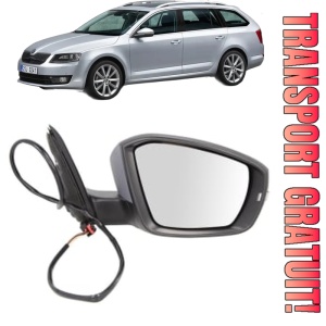 Oglinda Dreapta SKODA OCTAVIA III Combi (5E5, 5E6) din 2012 - 2020, Auto, Reglaj electric, Completa