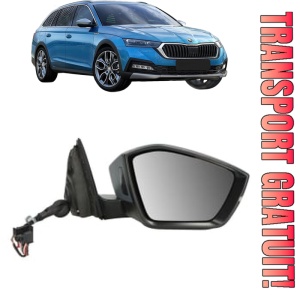 Oglinda Dreapta SKODA OCTAVIA IV (NX3, NN3, PV3) din 2020 - 2024, Auto, Reglaj electric, Completa