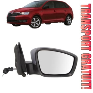 Oglinda Dreapta SKODA RAPID Spaceback (NH1) din 2012 - 2019, Auto, Reglaj mecanic, Completa