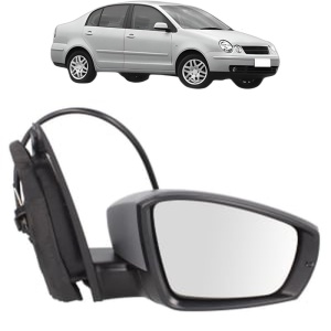 Oglinda Dreapta Volkswagen POLO IV Saloon (9A4, 9A2, 9N2, 9A6) din 2002 - 2012, Auto, Reglaj mecanic, Completa - Img 2