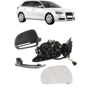Oglinda Stanga AUDI A3 Sportback (8PA) din 2004 - 2013, Auto, Reglaj electric, Completa - Img 2