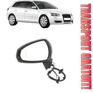 Oglinda Stanga AUDI A3 Sportback (8PA) din 2004 - 2013, Auto, Reglaj electric, Completa