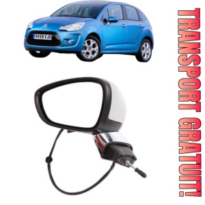 Oglinda Stanga CITROEN C3 II Hatchback Van (SC_) din 2010 - 2016, Auto, Reglaj electric, Completa