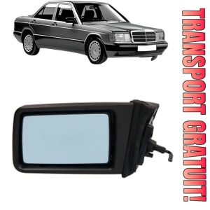Oglinda Stanga MERCEDES-BENZ 190 (W201) din 1982 - 1993, Auto, Reglaj mecanic, Completa