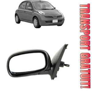Oglinda Stanga NISSAN MICRA III (K12) din 2002 - 2010, Auto, Reglaj mecanic, Completa