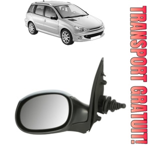 Oglinda Stanga PEUGEOT 206 SW (2E/K) din 2002 - 2008, Auto, Reglaj mecanic, Completa