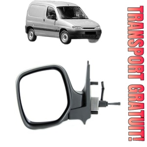 Oglinda Stanga PEUGEOT PARTNER Box Body/MPV (5_, G_) din 1996 - 2015, Auto, Reglaj mecanic, Completa