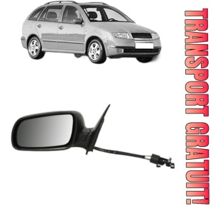 Oglinda Stanga SKODA FABIA I Combi (6Y5) din 2000 - 2007, Auto, Reglaj mecanic, Completa