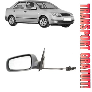 Oglinda Stanga SKODA FABIA I Saloon (6Y3) din 1999 - 2007, Auto, Reglaj mecanic, Completa