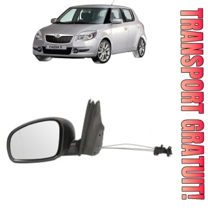 Oglinda Stanga SKODA FABIA II (542) din 2006 - 2014, Auto, Reglaj mecanic, Completa