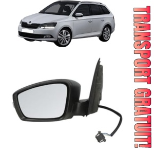 Oglinda Stanga SKODA FABIA III Estate (NJ5) din 2014 - 2022, Auto, Reglaj electric, Completa
