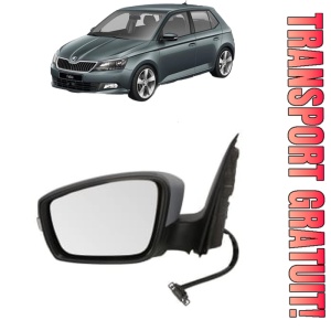 Oglinda Stanga SKODA FABIA III (NJ3) din 2014 - 2021, Auto, Reglaj electric, Completa