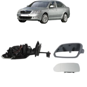 Oglinda Stanga SKODA OCTAVIA II (1Z3) din 2004 - 2013, Auto, Reglaj electric, Completa - Img 2
